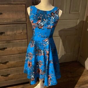 Eve Medes Blue Floral Dress